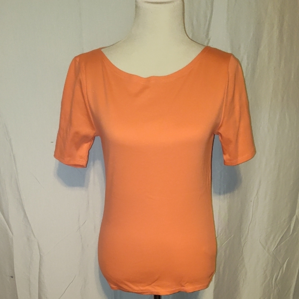 J. Crew Women's Coral Orange Short Sleeve Tee Size Medium